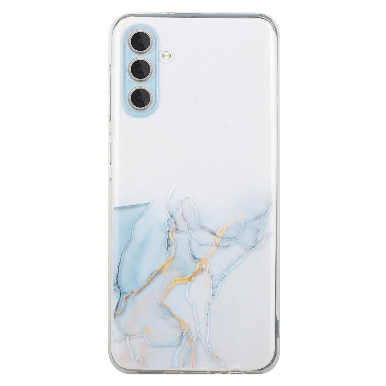 

For Samsung Galaxy S24 Case Marble Pattern Shockproof TPU Phone Cover Grey