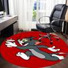 1PC Tom Cat Office Round Rug, Non-slip, Soft and Durable Office Rug for Interior Decoration, Perfect for Office, Beautiful Decoration