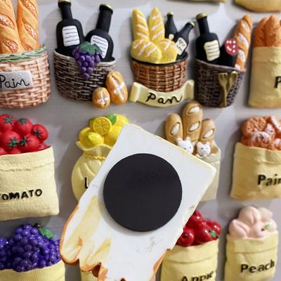 Magnete da Frigorifero Cibo Simulato 3D Resina Frutta Pane Magnete per Frigorifero Casa Cucina Ufficio Lavagna Armadietto Decorazione Magnetica