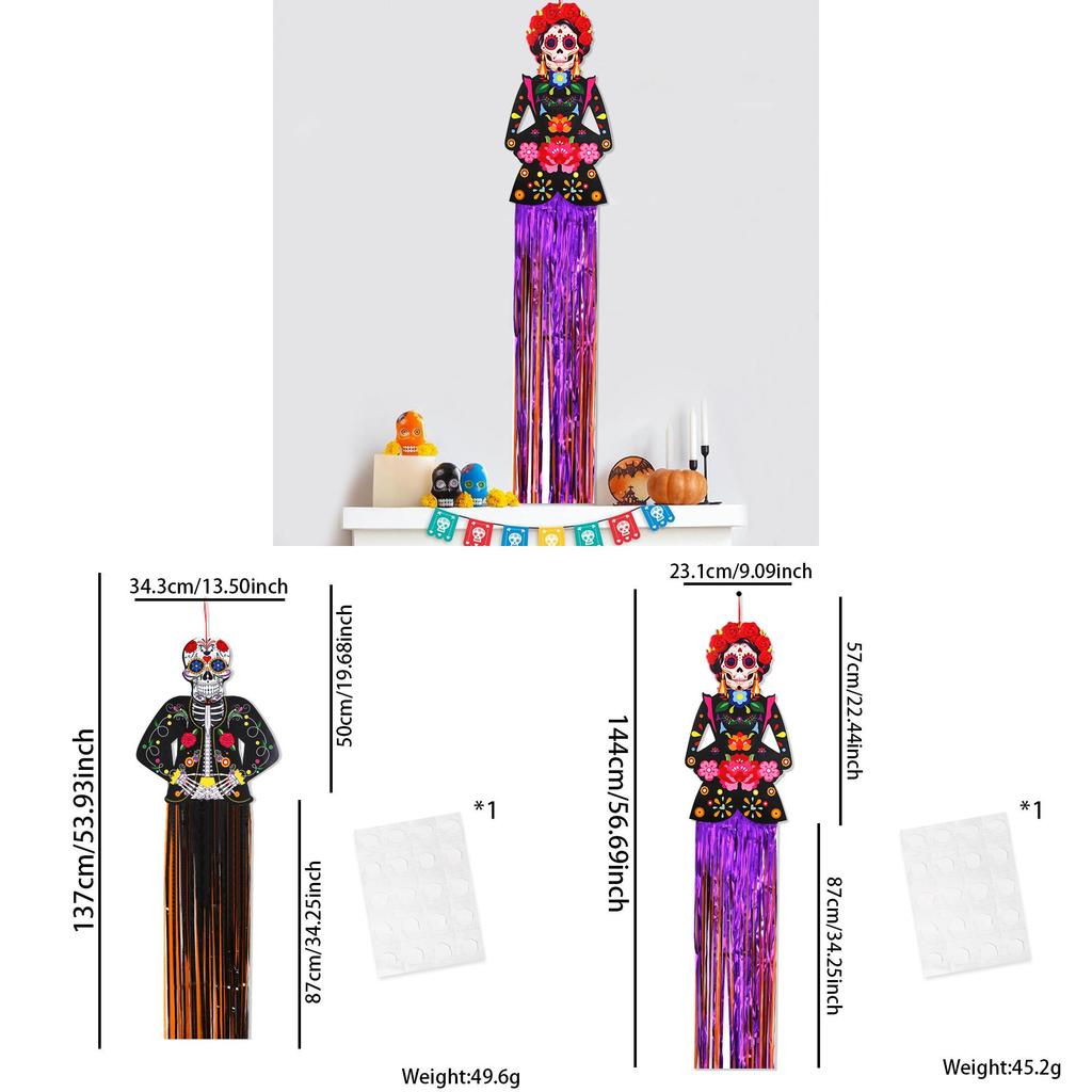 Decoracion De Patio Dia De Los Muertos Skeleton Party Decor With Tassel Hanging Ornament For Home And Garden