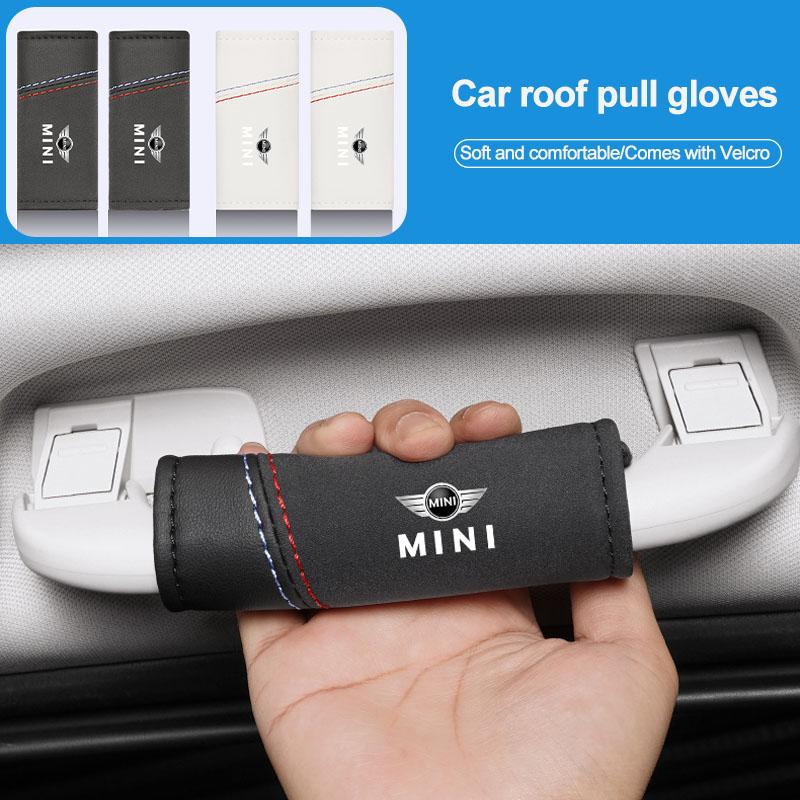 Leather Car Roof Pull Gloves Door Handle Protector Accessories For Mini Cooper One JCW F54 F55 F56 F57 F60 R53 R55 R56 R57 R58 rdxzk11