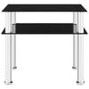 Side Table Black 45x50x45 Cm Tempered Glass