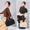 Versatile Solid Color Women's Handbag Waterproof Large Capacity Top Handle Bags Multi-Layer Canvas Bag for Women
