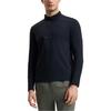 FILA Versatile Half-Zip Stand Collar Long Sleeve Breathable T-Shirt Men Tops Deep-Black A11M511201FBK