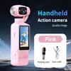 Manuale Fotocamera d'Azione Portatile HD 4K Rotazione 90 180 Gradi Per YouTube Vlog Registrazione Video Registra la Vita Fotocamera d'Azione Portatile