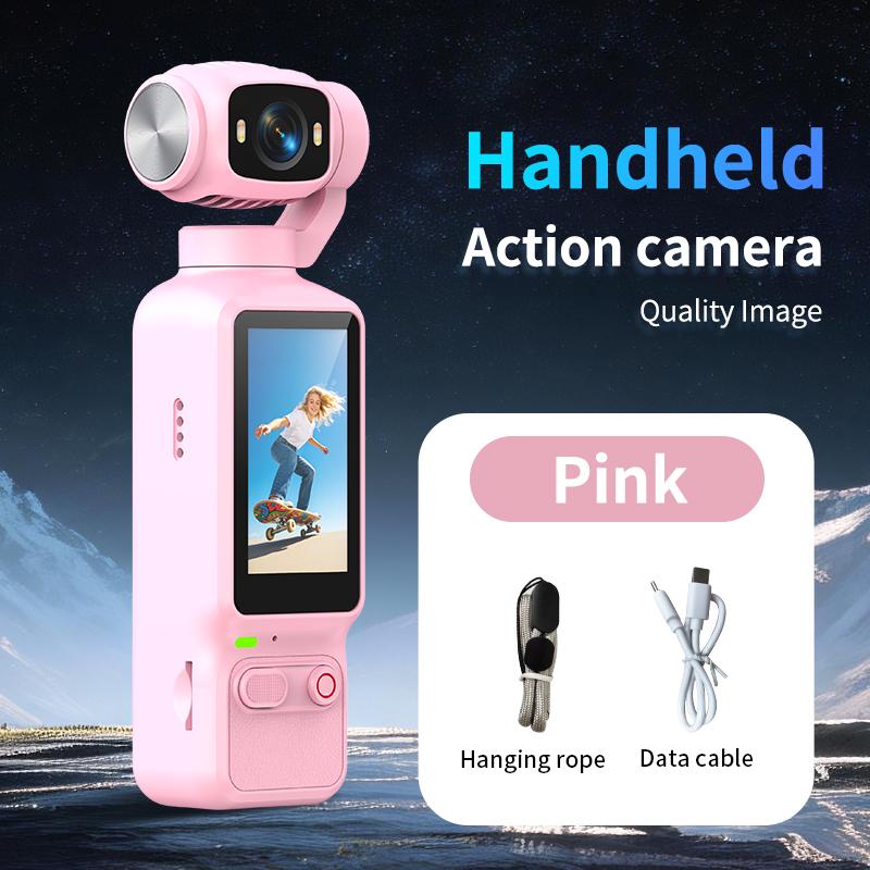 Manuale Fotocamera d'Azione Portatile HD 4K Rotazione 90 180 Gradi Per YouTube Vlog Registrazione Video Registra la Vita Fotocamera d'Azione Portatile