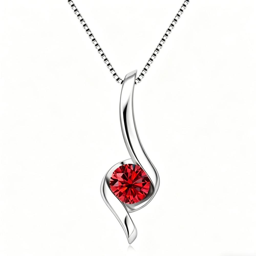 6.5mm Luxury High End Moissanite Necklace 925 Sterling Silver Clavicle Chain D VVS1 Exquisite Fashion Jewelry For Women