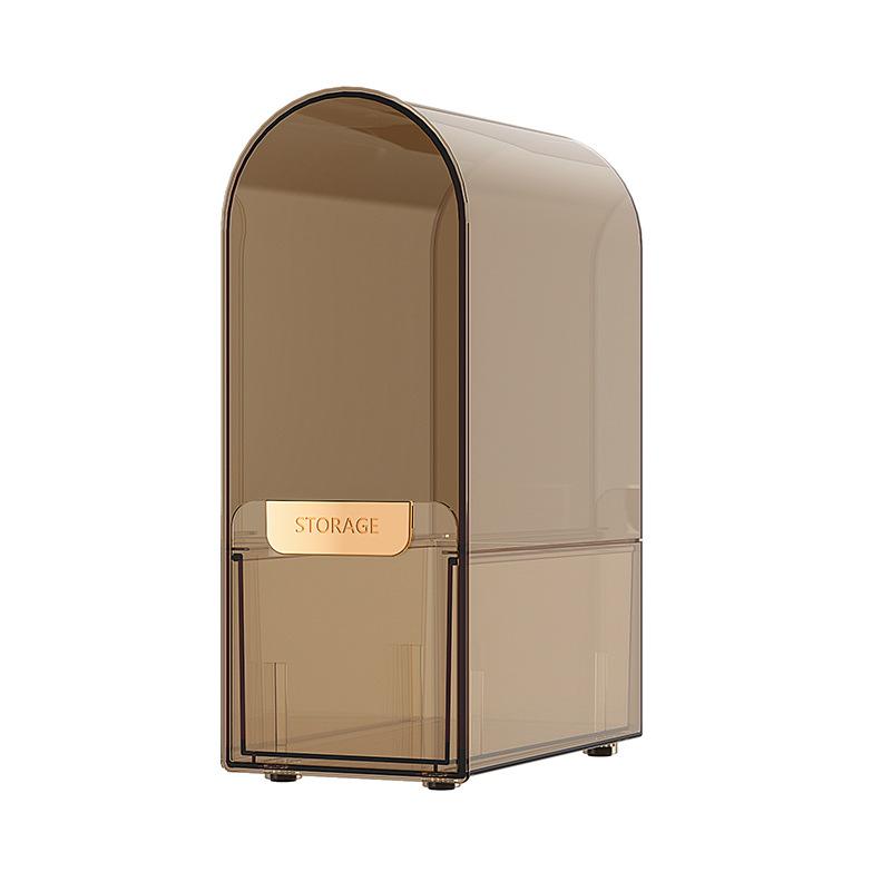 

Пылезащитный акриловый настольный стеллаж для косметики, ювелирных изделий, комод, футляр для помады, органайзер для полки средств по уходу за кожей