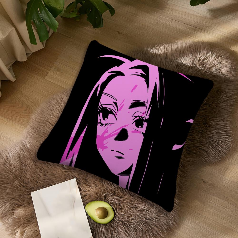 Alien Stage Mizi Anime Girl Pink cushion For Bedroom Car Coffee Shop Room Soft and Living Room Sofa Decorative Pillow Cover Case