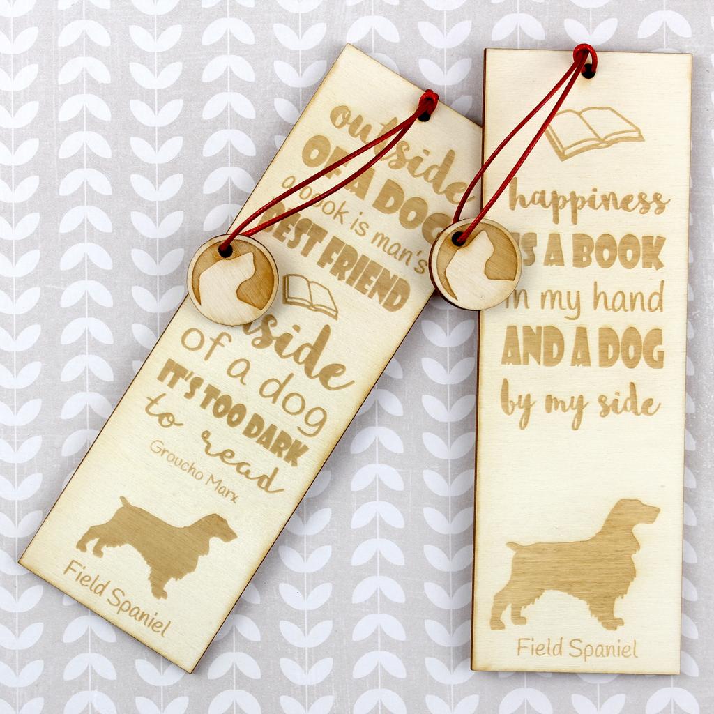 Field Spaniel - Dog Bookmark, Personalized Bookmark, Dog Gadget for Art-Dog Brand Readers