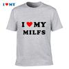 I Love My Milfs Funny Graphic Tshirtcasual Crew Neck Cotton Tee Perfect Gift For Dads Friends And Milf Lovers