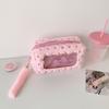 Bow Pencil Case Multifunctional Stationary Storage Bag Portable Makeup Pouch