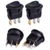 4Pcs/set Waterproof ON/OFF Car Round Rocker LED Light Toggle Switches Red&Blue&Yellow&Green Accessori Auto DC12V Switches