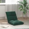 Adjustable Floor Chair Dark Green Velvet