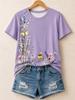 Women's Summer Tops Floral Graphic Plants Elegant Vintage Stylish Short Sleeve Crew Neck Round Neck Regular Tops Casual