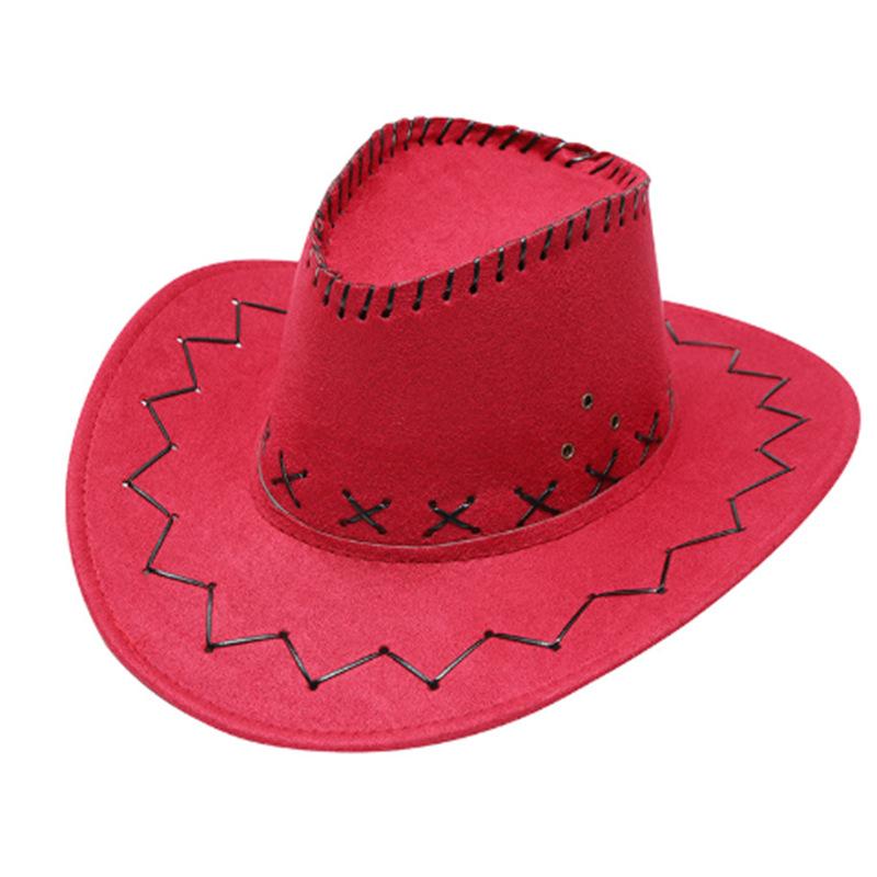 Faux Leather Suede Western cowboy Hat for Men Women Fedora Outdoor Wide Brim For Beach Travel Vacation Party Cosplay Cap Gifts