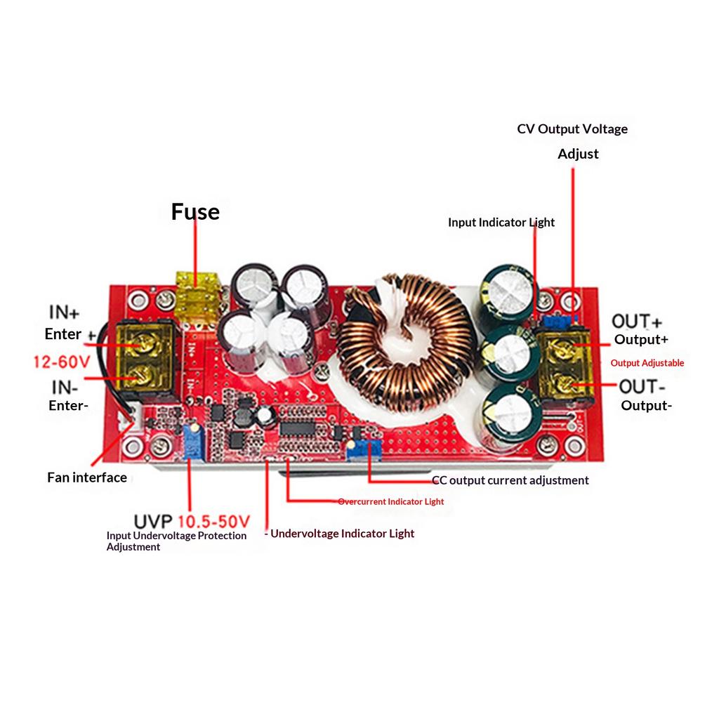 Adjustable Power Supply Module 1800W Thermal Management Hydraulic Bearing Fan for Long Life Electronics Projects