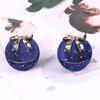 Stylish Round Rings Presentation Holder Round Bowknot Embellished Rings Case Soft Liner Rings Jewelry Display Holder Box