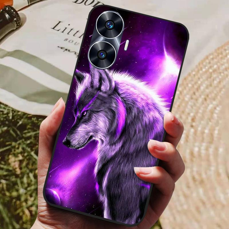Per Custodia Realme C55 Silicone Morbido TPU Cover Posteriore per Oppo Realme C55 Telefono Globale Custodie Realme C 55 4G 6.72" Protezione Cover Borse