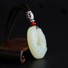 Xinjiang Hetian Jade Pixiu Friedensschnalle Anhänger, Unisex mit Zertifikat