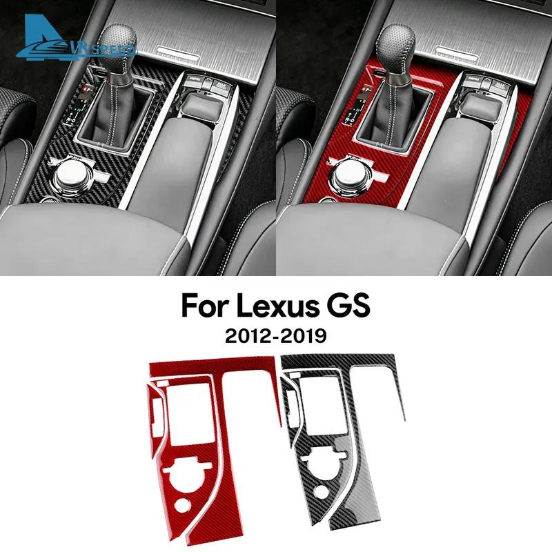 Real Soft Carbon Fiber Sticker For Lexus GS 2012 2013 2014 2015 2016 2017 2018  LHD RHD Car Gear Shift Panel Interior Trim