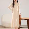Women's Cashmere Dress Qinghe Cashmere 30% Cashmere 70% Wool Autumn and Winter Cashmere Skirt Soft and Warm