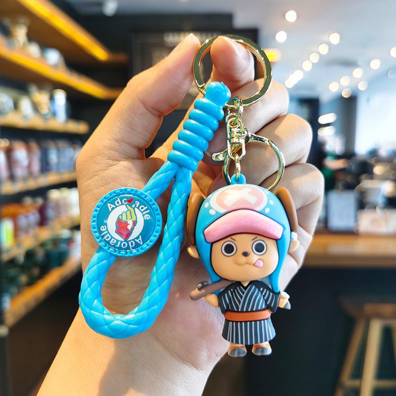 Cartoon Knit Luffy & Zoro Keychain Pendant