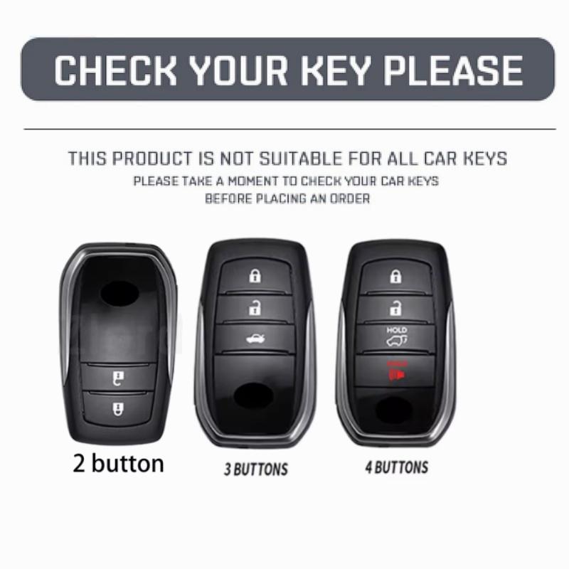 New Car Key Case for Toyota Fortuner Prado Camry Rav4 Highlander Crown 2/3/4 Button Key Cover Holder Shell Fob Protector Accessories