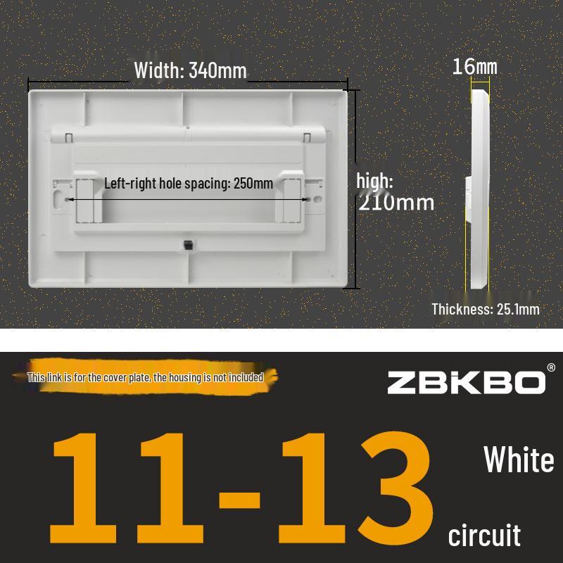 Frosted Flat Panel Lighting Distribution Box - 10/12/15/18/30 Positions, Strong Current, Plastic Panel
