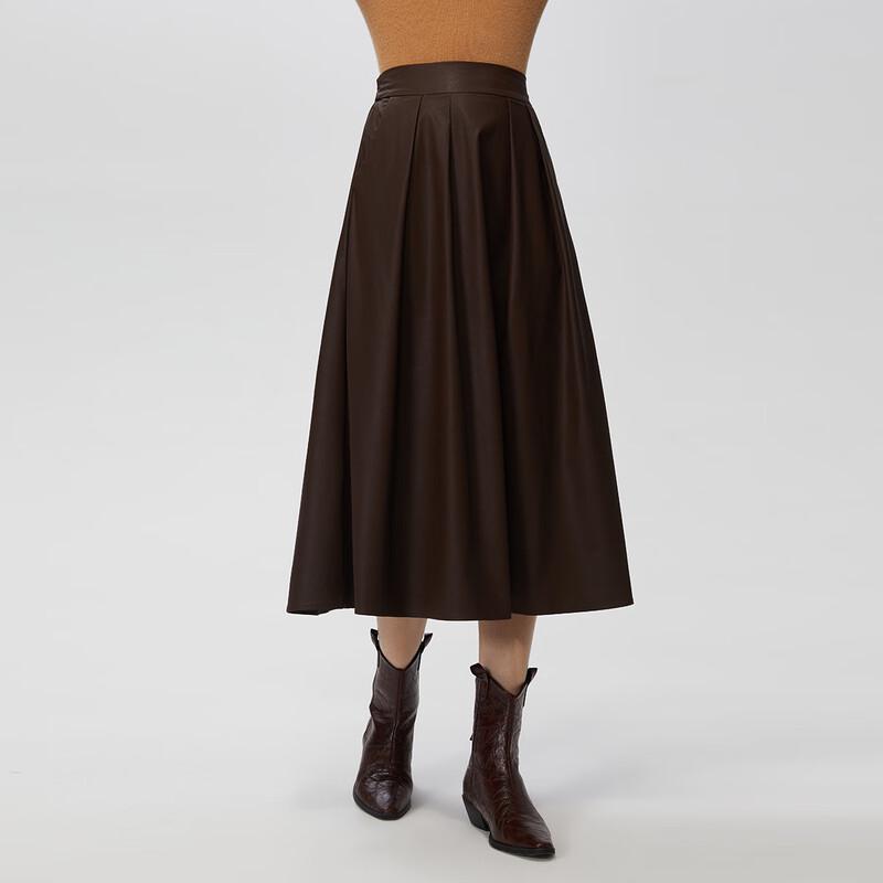 TATU Women's Elegant A-Line Midi Skirt