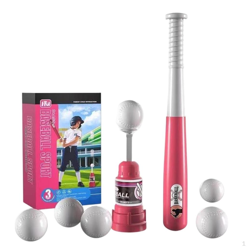 HandPressed Hitter Launcher Includes 5 Balls Baseball Toy Vertical Launch Tube