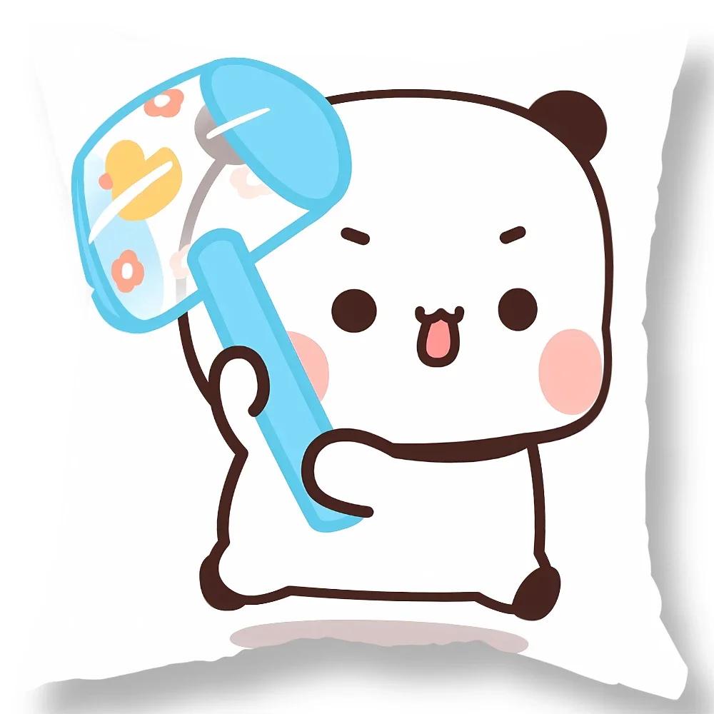 

Милая наволочка с принтом медведя в подарок Каваий мультяшная анимация Чехол для подушки на диван для гостиной Домашнее украшение для комнаты в спальне 30x30cm бежевый