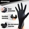 Black Nitrile Disposable Gloves 20/50/100PACK Latex Free Industrial Grade Household Gloves for Tattoo Hair Dye Cleaning Mechanic