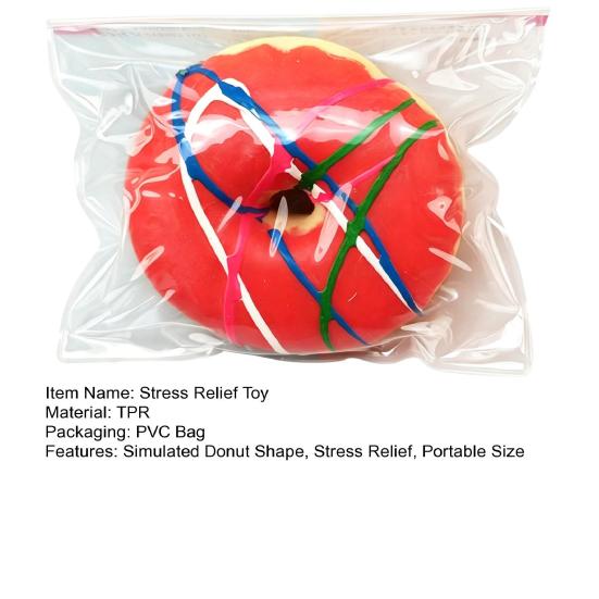 Simulated Donut Squeeze Toy Soft Stretchy Doughnut Decompression Toy Stress Relief