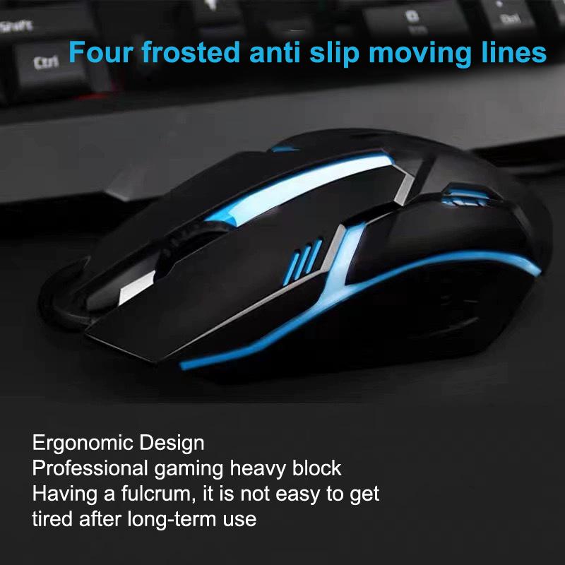 E-Sports USB Kabelmaus Bunte LED Gaming-Maus 5000 DPI Kabelgebundene Mäuse Optische Kabelgebundene Gamer-Maus für Desktop Laptop PC Computer
