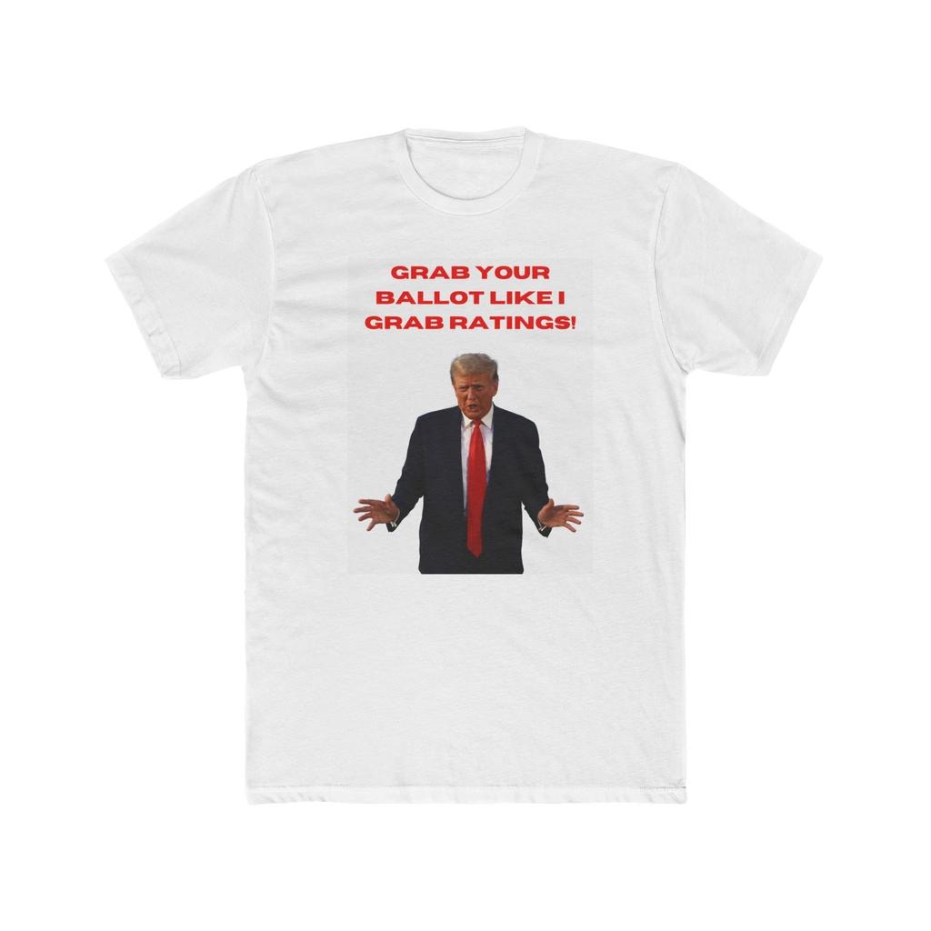 Grab Trump Ratings Unisex Cotton Crew Tee