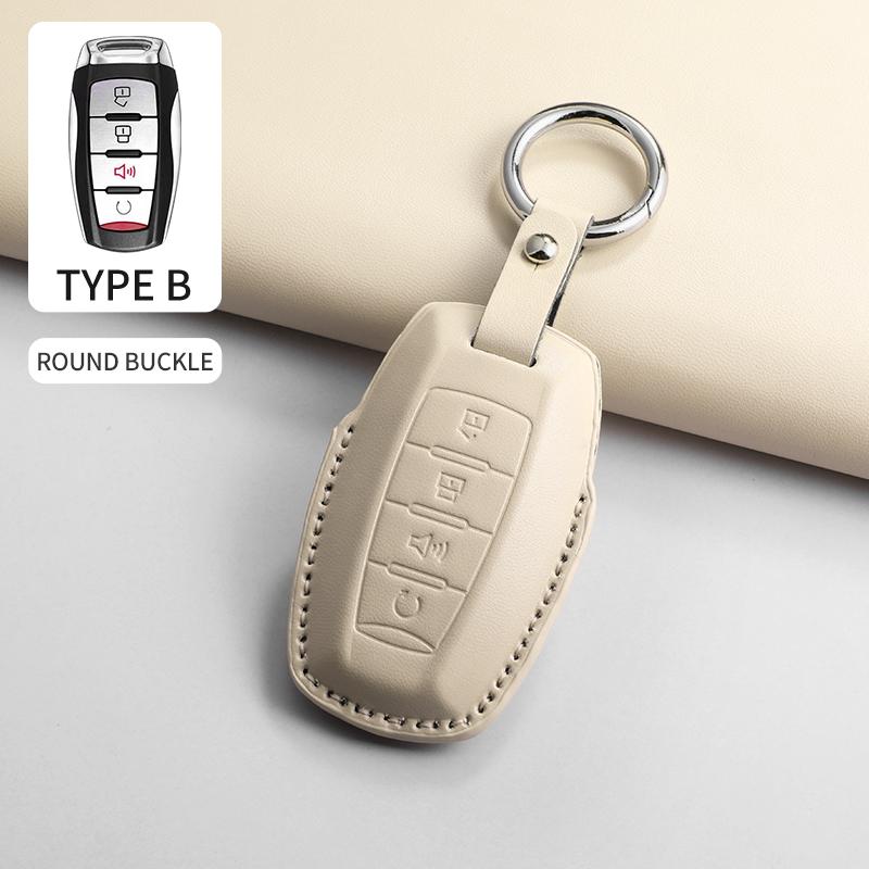 

Pu Leather Car Remote Key Cover For Great Wall Poer Haval H6 Gwm Ute Cannon Pao P Series Anti-Scratch Protector Shell Accessorie
