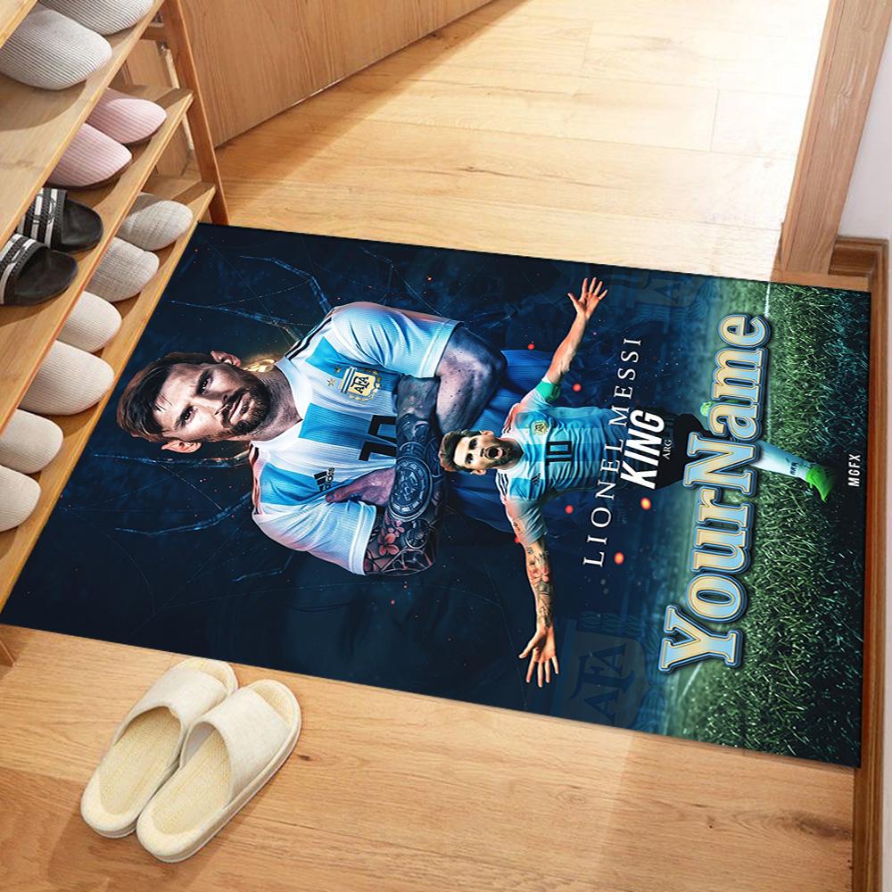 Messi 279 Personalized Name Floor Rug Office Rug Design for Game Room Foyer Outdoor Study room Antislip Carpet Office home decor