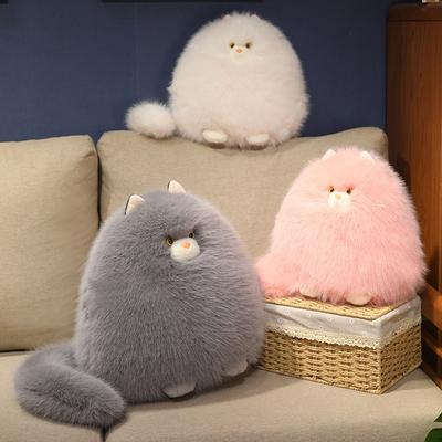 Nuovo Peluche Creativo Gatto Grasso Rotondo Morbido Animale di Peluche Cartoon Cuscino Morbido Peloso Cuscino per Divano Regalo per Bambine Decorazione Casa
