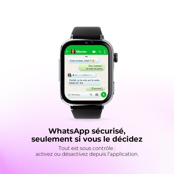 Montre connectée pour enfant - SAVEFAMILY - SaveWatch Plus 2 - GPS &amp; appels vidéo - Écran AMOLED Gorilla Glass - Appareil photo 8MP