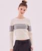 DELICCENT Contrast Line Knit Pullover [Ivory]