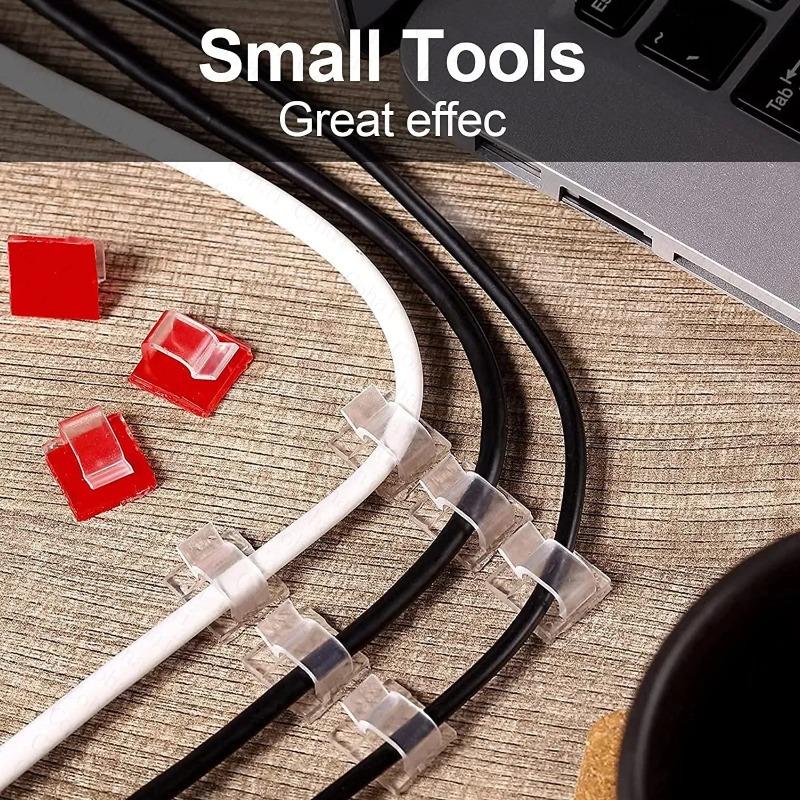 50/20/10PCS USB Cable Clips Adhesive Cable Organizer Sticky Wire Clip Cord Organizer Wires Management Holder For Office Home Charging Cable