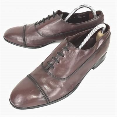 80er-90er Vintage/NUNN BUSH/Leder Balmoral Straight Tip/10E/27.5/Rötlich Braun/Kleid-/Businessschuhe(GEBRAUCHT)