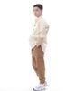 Seinteukeulu Two-Layer Wide Cargo Jogger Pants W2-308J Camel