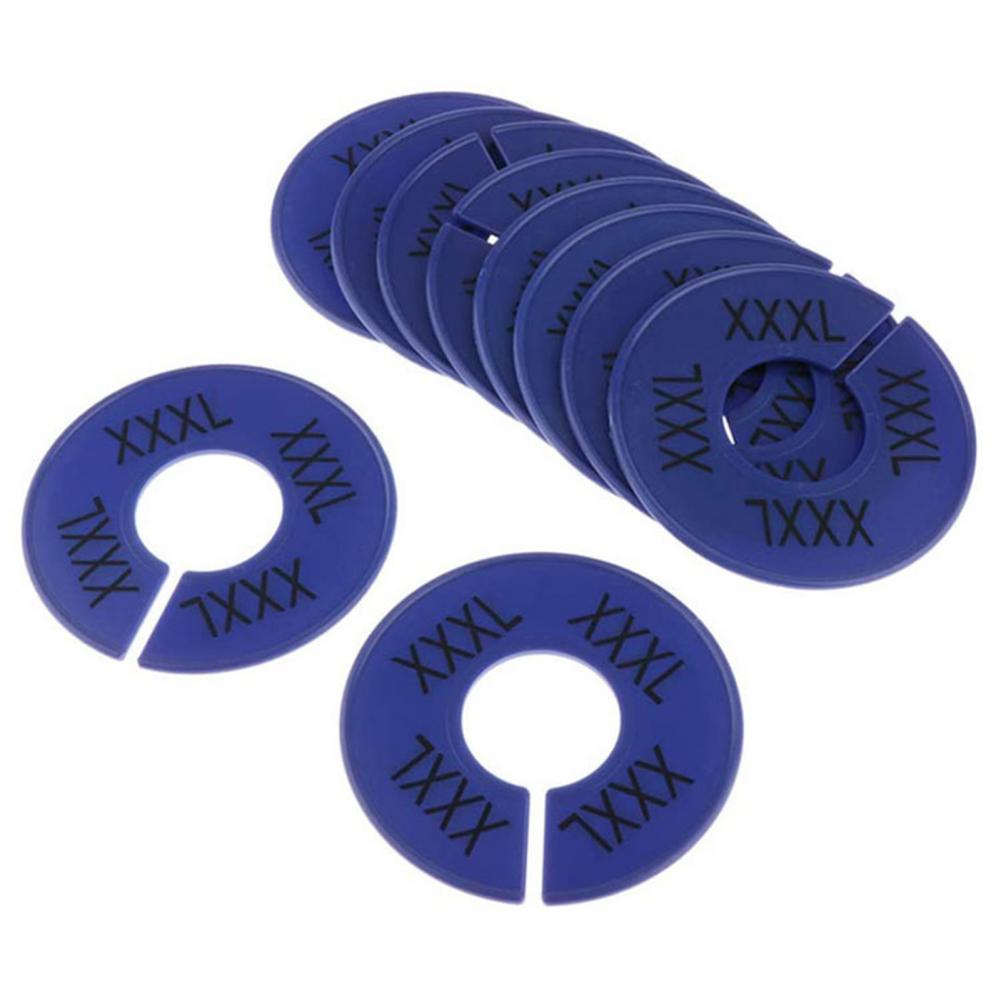 10Pcs Size Separators Practical Round Clothes Sorting Tag Hanger Separators Compact Clothing Size Separators