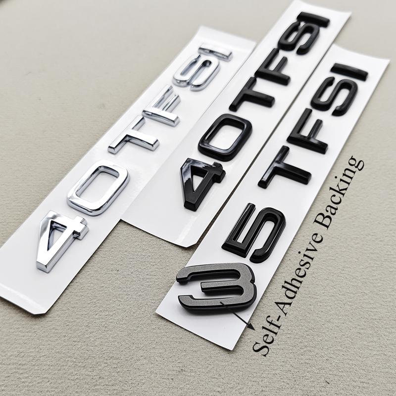 2026 3D ABS Car Letter Logo 35TFSI 40TFSI 45TFSI Rear Trunk Tail Badge Emblem Decal For Audi A4 A5 A6 A8 Q3 Q5 Q7 Sticker Accessories