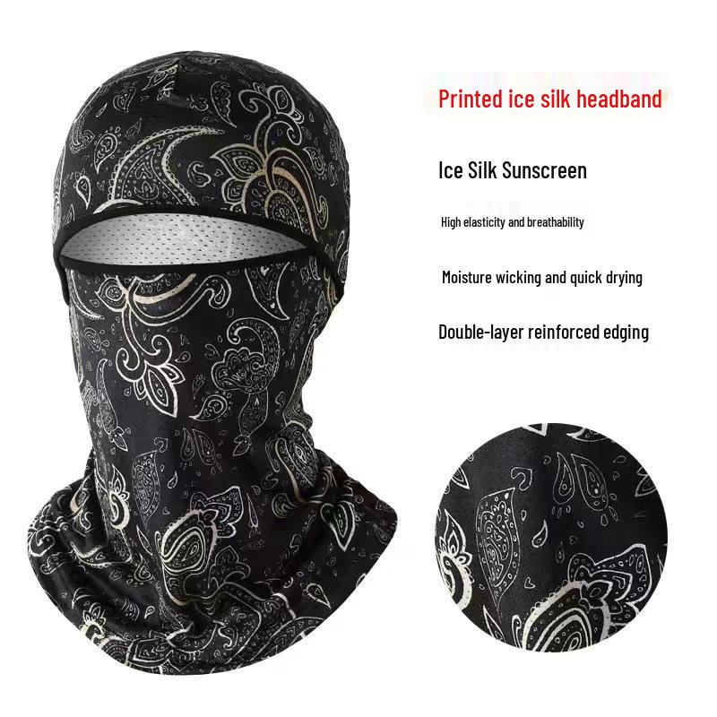 Ice Silk Anti-UV Cycling Face Mask: Summer Sunshade for Men & Women