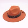 European and American Women's Retro Cowboy Top Hat, Jazz Hat, Autumn and Winter British Woolen Felt Hat, Men's Top Hat, Autumn and Winter Hat
