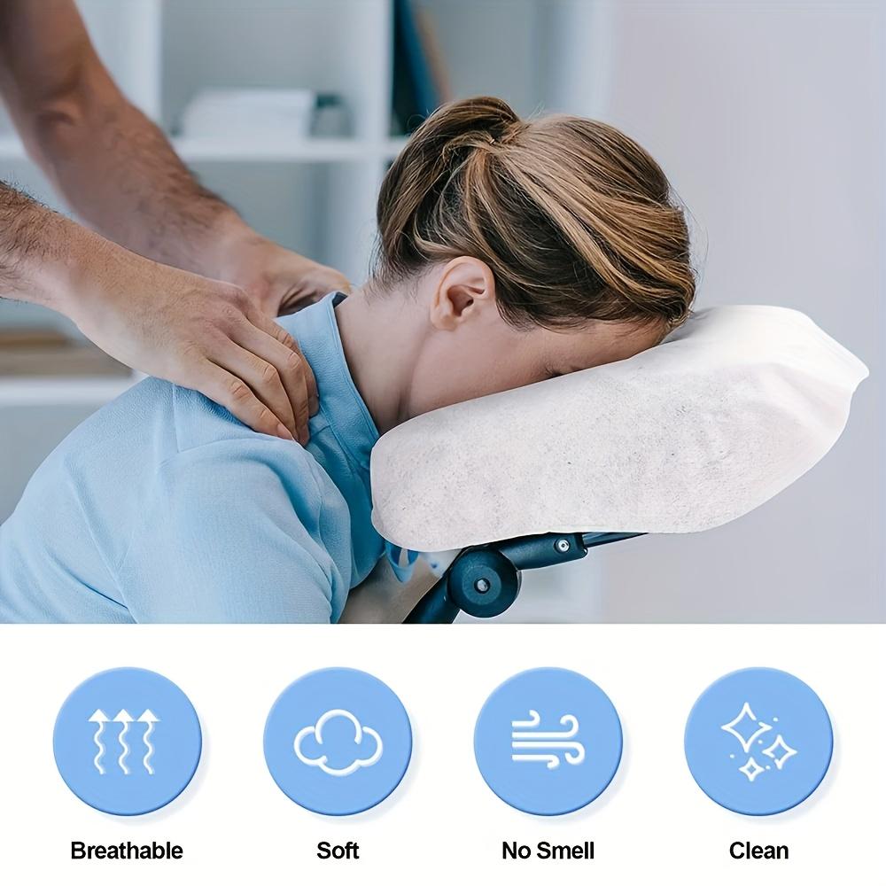 200pcs Disposable Soft Non-Woven Snug Fit Face Cradle Covers - Massage Tables/Chairs Spa Facial Rest White