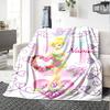 Custom Name Tinkerbell'S Magical Flight Flannel Blanket For Super Soft Cute Comfort Blanket For Travel Bedding Couch Sofa Blanket